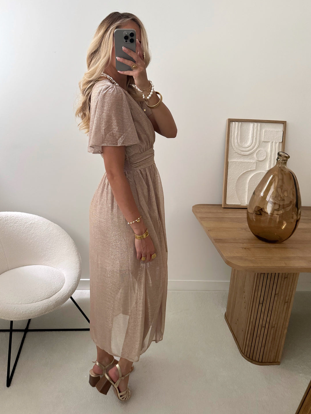 Robe longue en voile irisé VICTORIA PRÉCOMMANDE