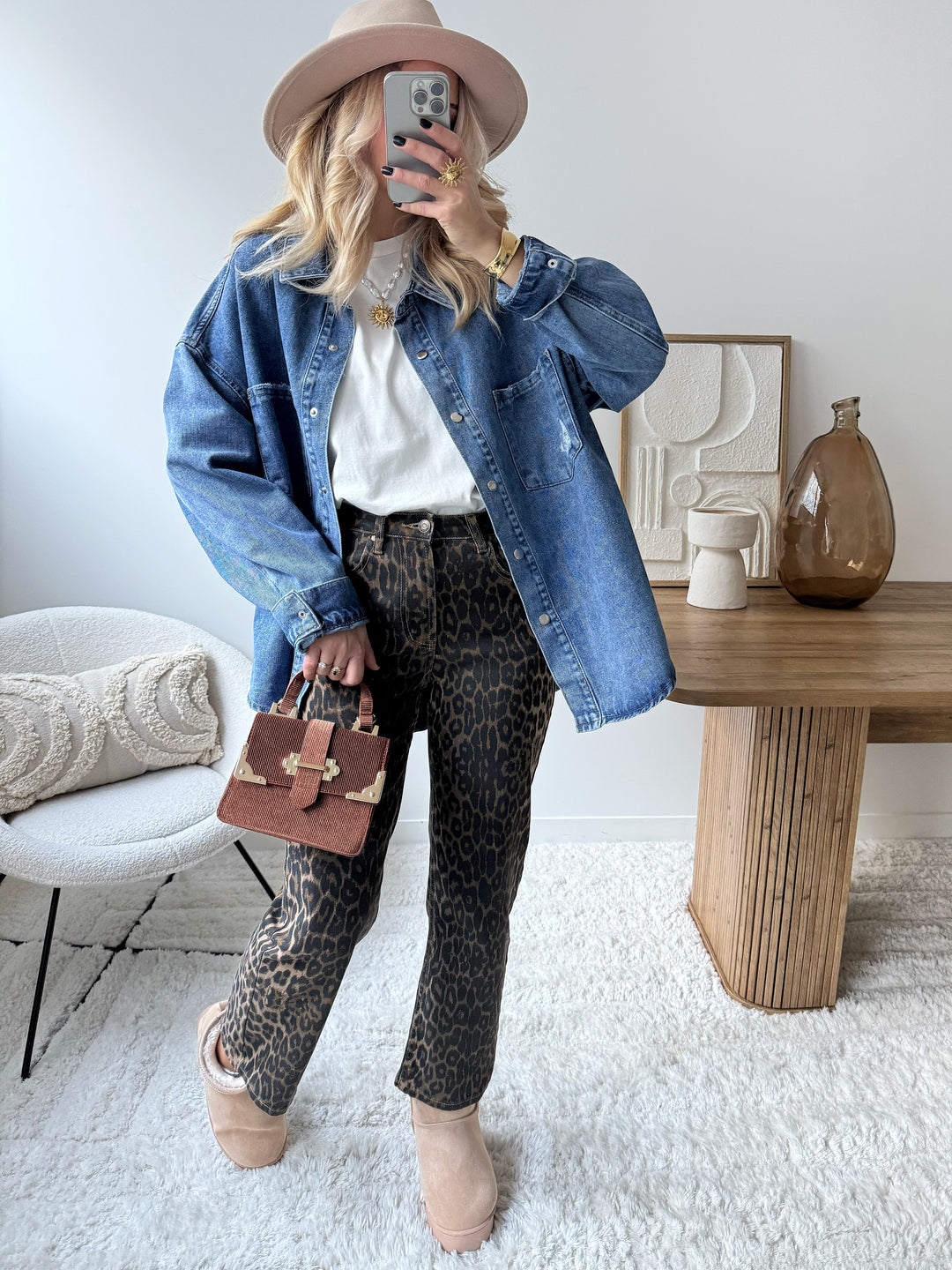 Chemise oversize en denim bleu BELMIRO