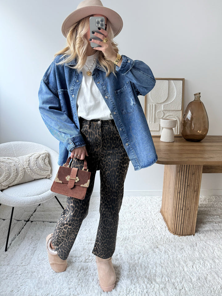 Chemise oversize en denim bleu BELMIRO