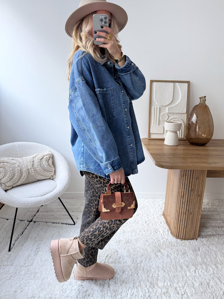 Chemise oversize en denim bleu BELMIRO