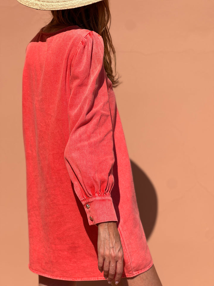 Robe Henriette - Corail